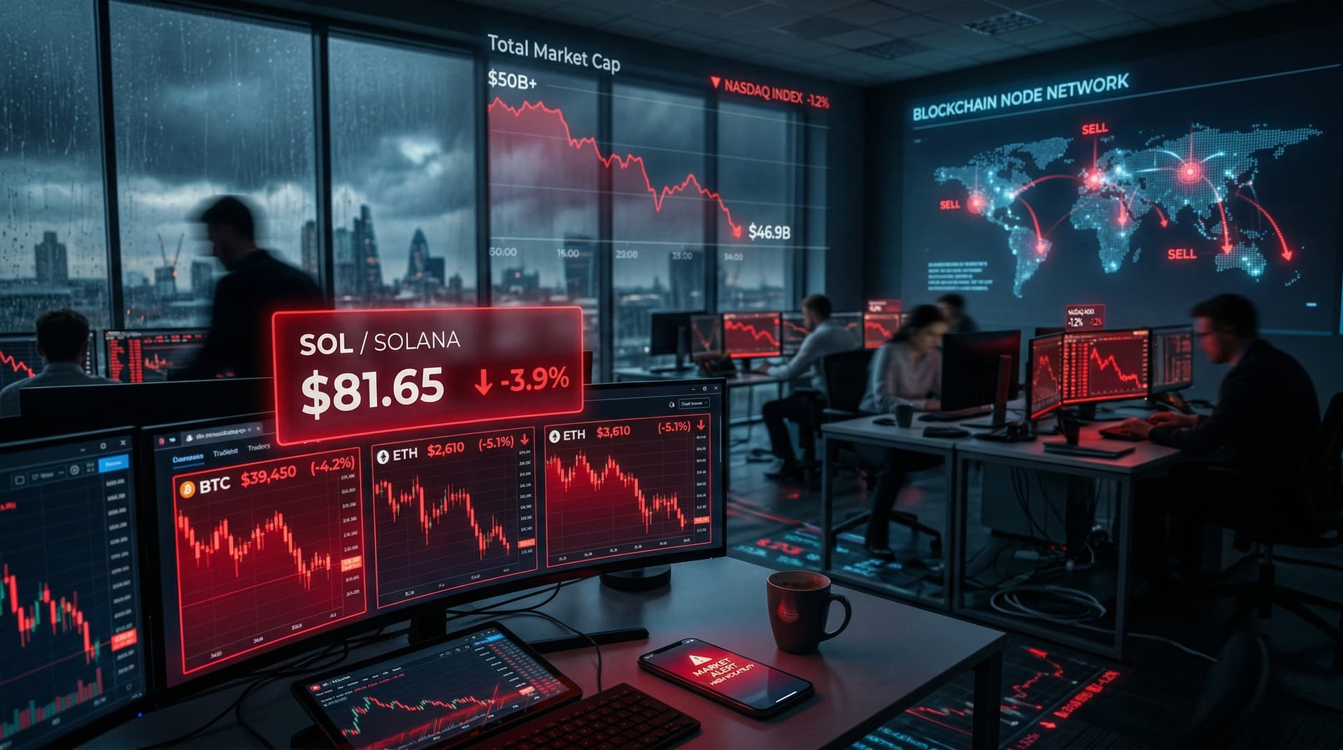 Solana Price Drop: 3.9% to $81.65 in Crypto Selloff