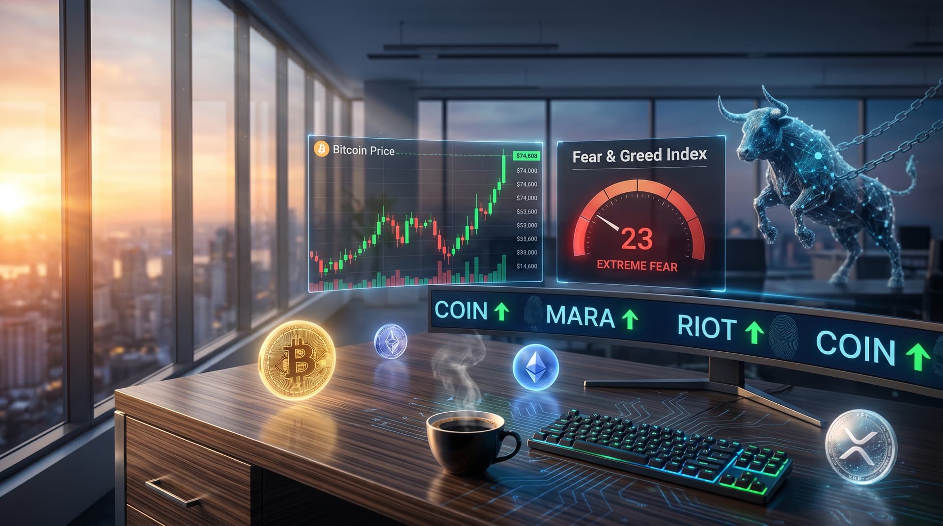 MarketBeat's Best Crypto Stocks as Bitcoin Hits $74K