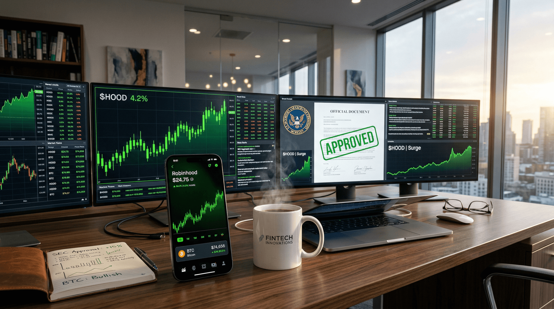 Robinhood Stock Surge: 4.2% Jump to $23.45 on SEC Crypto Approval